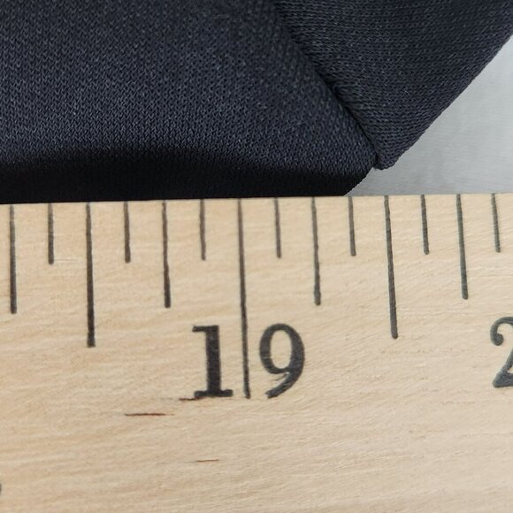 BCBG MAX AZRIA Black Faux Wrap Dress Belted Waist V-Neck Plunge & Short Sleeves - Picture 10 of 16